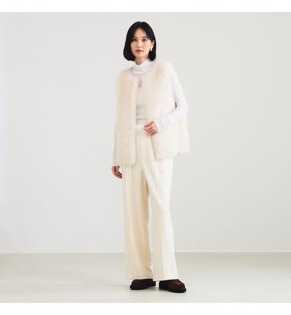 Demi-Luxe BEAMS 「ウールライク イージーパンツ」|チノ|