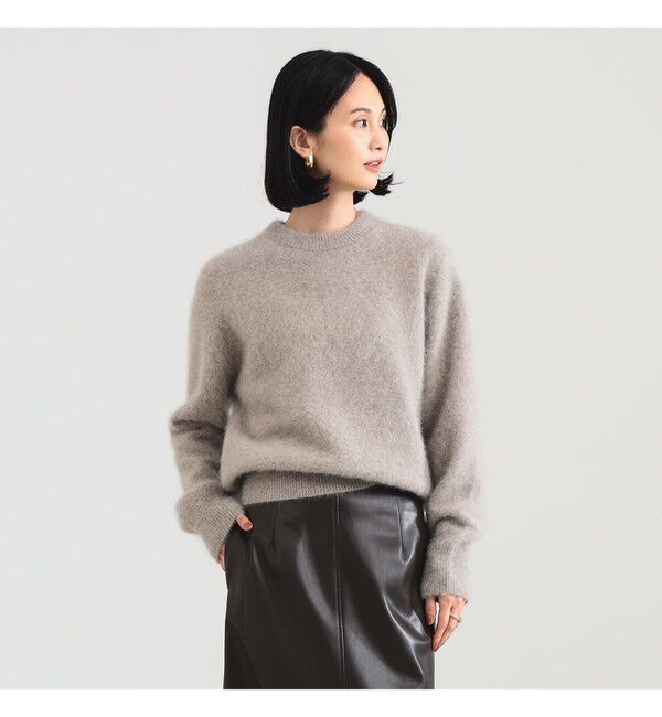 Demi-Luxe BEAMS 「ヤク フォックス ロングスリーブ プルオーバーニット」|ニット・セーター|BEIGE