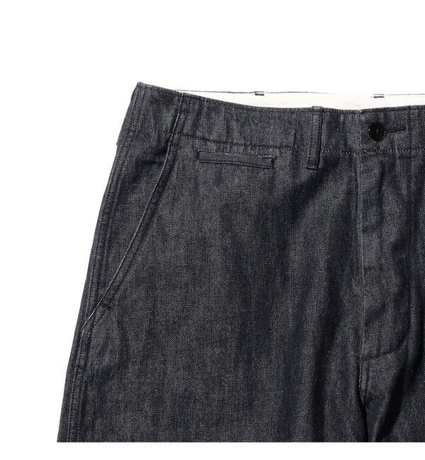 BEAMS PLUS「ダブルダイ デニム ミリタリー トラウザーズ」|チノ|