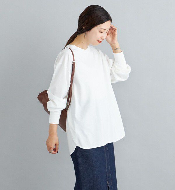 SHIPS for women「ロング リブ スリーブ カットソー  ボーダー / ソリッド」|Tシャツ・カットソー|