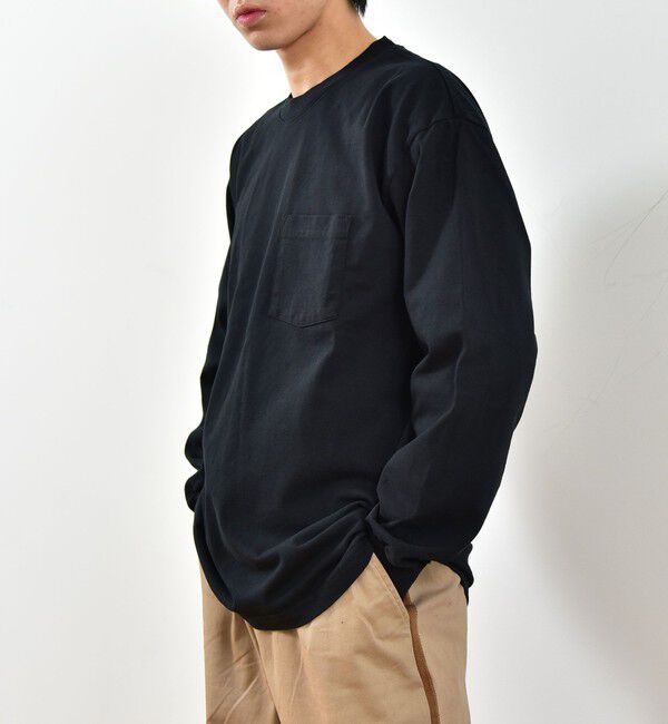 SHIPS any「【SHIPS any別注】LA APPAREL: 8.5oz 長袖 Tシャツ 23SS◇」|Tシャツ・カットソー|ブラック