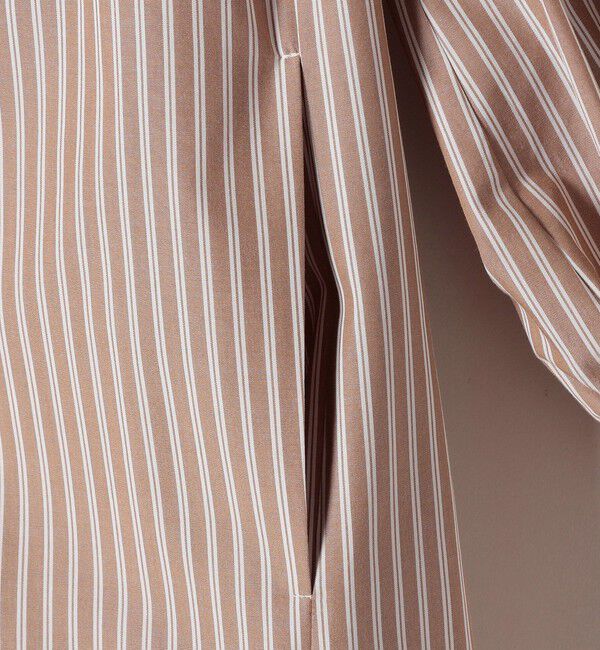 SHIPS for women「〈手洗い可能〉GIZA スーピマ 綿 切り替え バンドカラー ワンピース◇」|ワンピース|