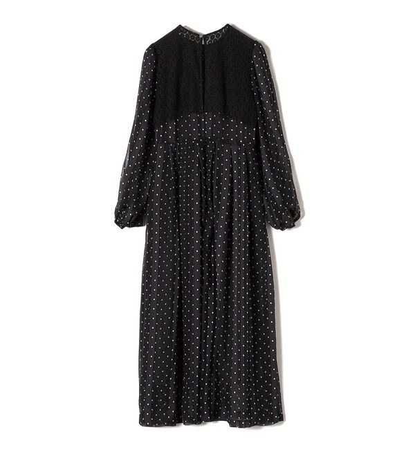 SHIPS for women「A PUPIL:ドット レース ロング ワンピース」|ワンピース|
