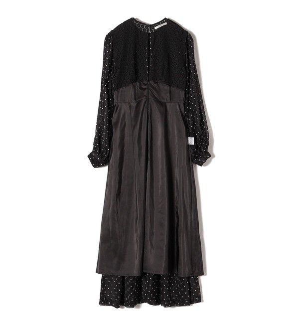 SHIPS for women「A PUPIL:ドット レース ロング ワンピース」|ワンピース|