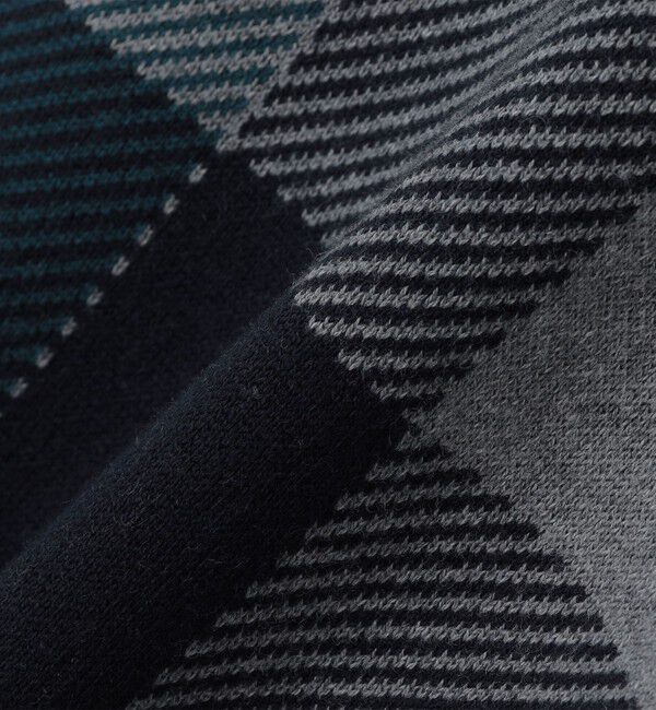 SHIPS「SHIPS:〈手洗い可能〉コットン カシミヤ チェック クルーネック ニット」|ニット・セーター|