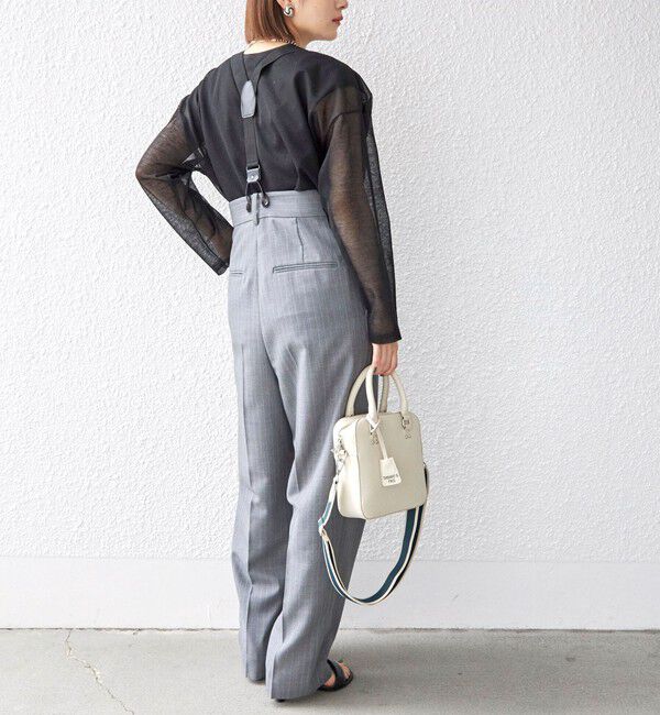 SHIPS for women「TW ギャバ サスペンダー パンツ◇」|その他|グレー