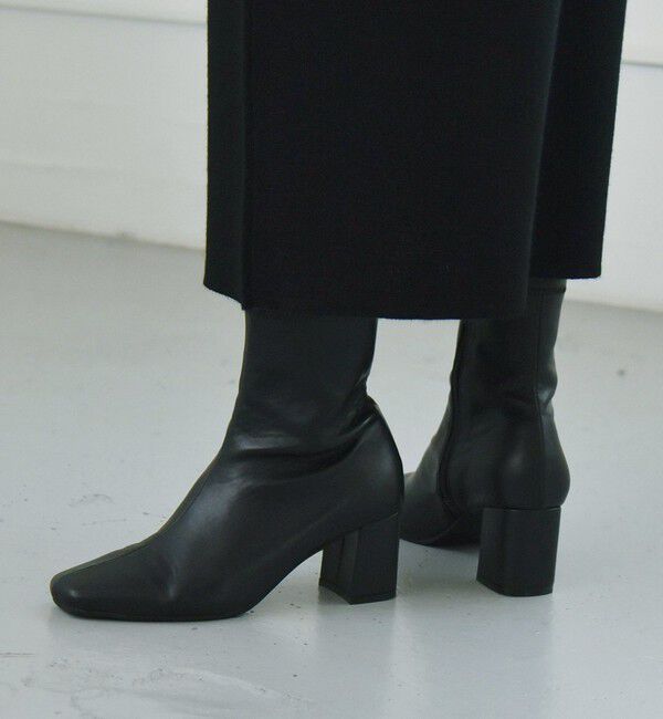 quaranciel「quaranciel: ストレッチ ヒール ショート ブーツ」|ショートブーツ|