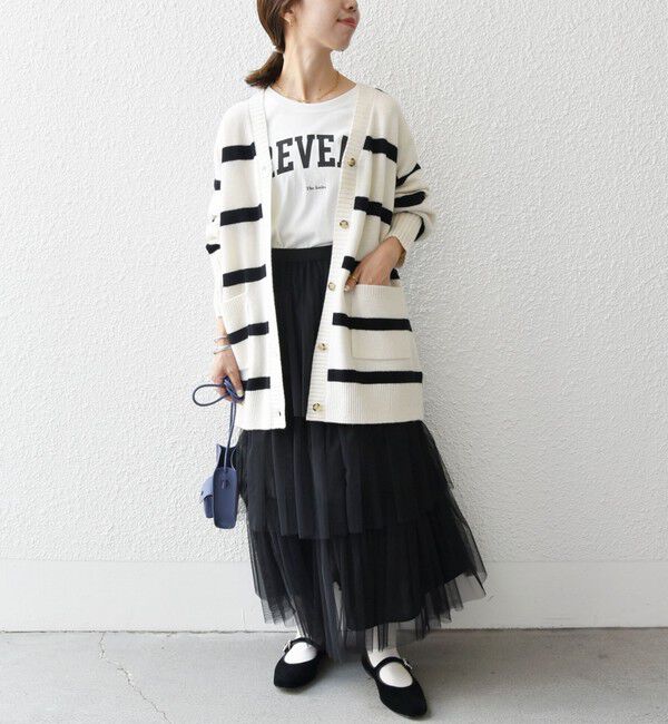 SHIPS any「SHIPS any: AQUA カシミヤ ミックス Vネック ニット カーディガン」|カーディガン|