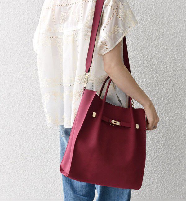 SHIPS any「《一部追加予約》SHIPS any: A4 メタル フィッティング トート バッグ」|トートバッグ|