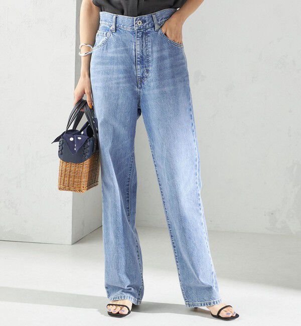 SHIPS for women「〈洗濯機可能〉ストレート フィット デニム パンツ」|デニム|