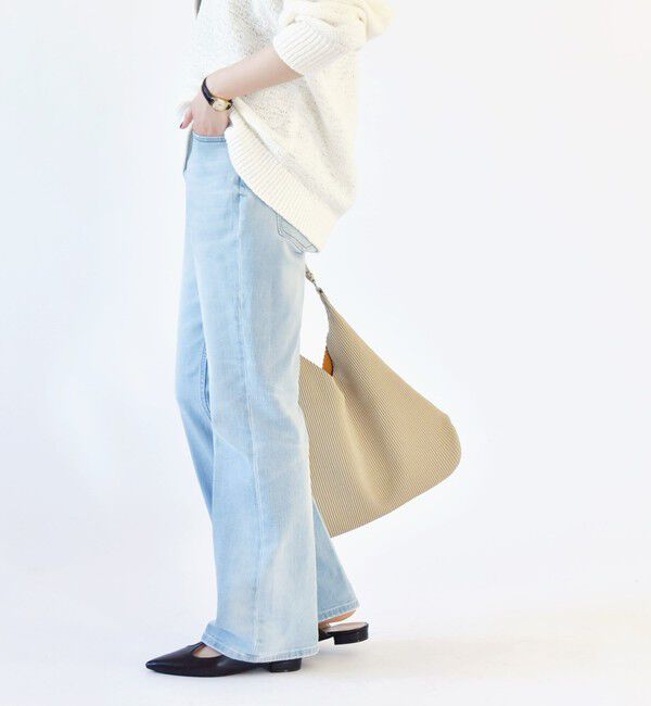 quaranciel「quaranciel:〈洗濯機可能〉セミフレア デニム パンツ」|デニム|