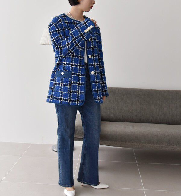 quaranciel「quaranciel:〈洗濯機可能〉セミフレア デニム パンツ」|デニム|