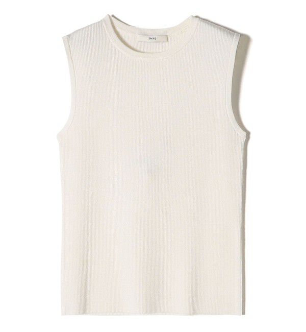 SHIPS for women「〈手洗い可能〉ラメ ノースリーブ ニット」|ニット・セーター|