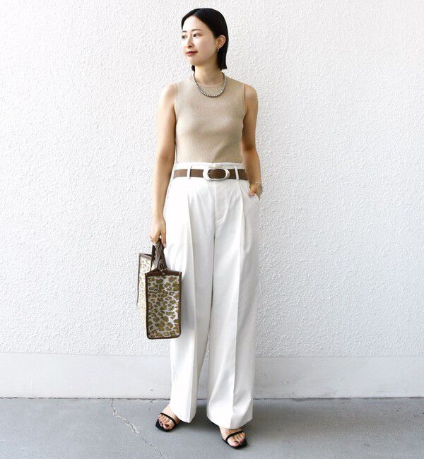 SHIPS for women「〈手洗い可能〉ラメ ノースリーブ ニット」|ニット・セーター|