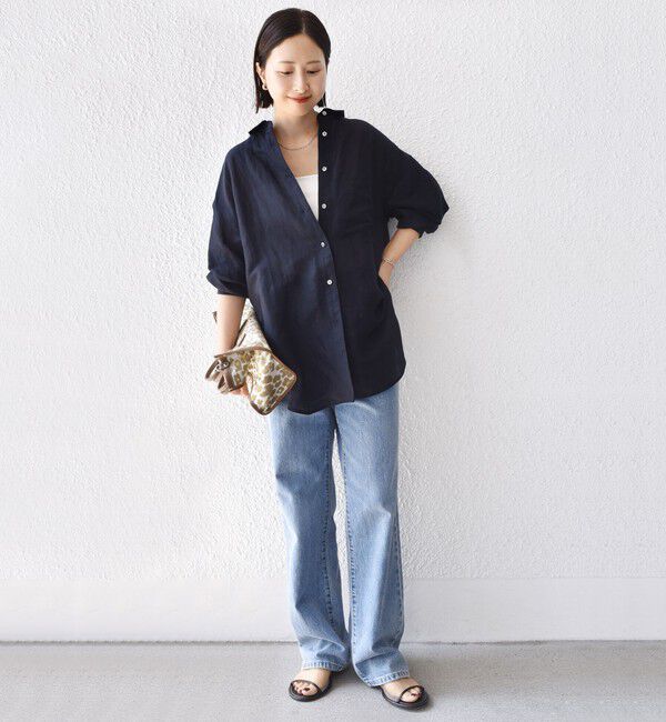 SHIPS for women「〈手洗い可能〉IMPERIAL LINEN オーバー シャツ」|シャツ・ブラウス|