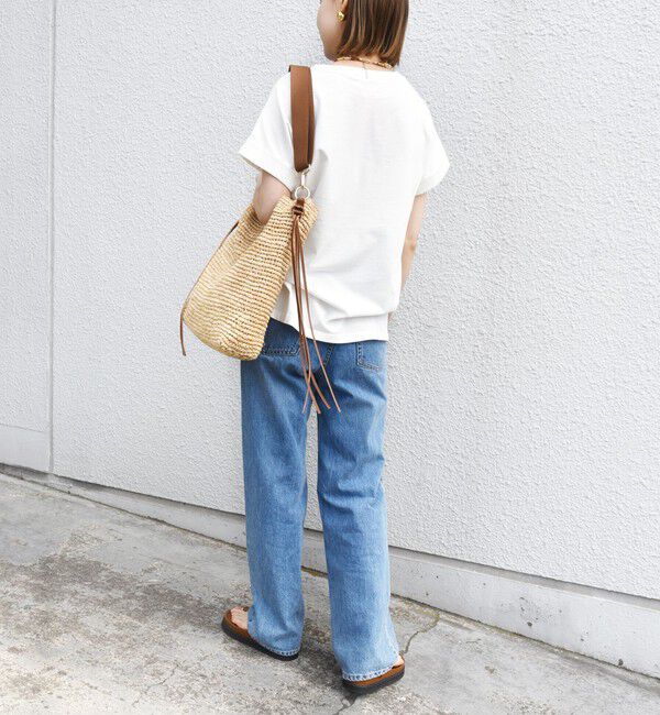 SHIPS for women「【WEB限定】〈手洗い可能〉バリエーション ロゴ 刺繍 プリントTEE」|Tシャツ・カットソー|