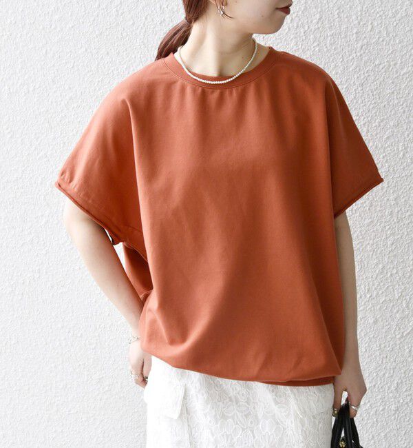 SHIPS any「SHIPS any:〈洗濯機可能〉インレイ コクーン ショートスリーブ プルオーバー」|Tシャツ・カットソー|