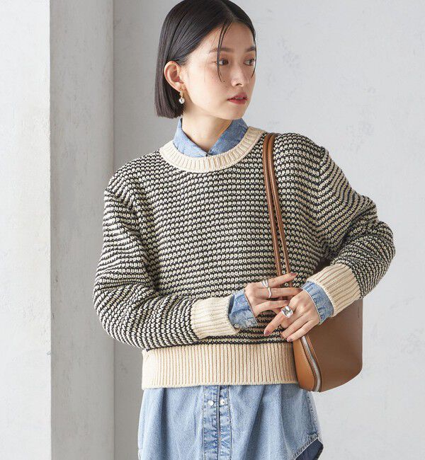 SHIPS for women「〈手洗い可能〉ジャカード プルオーバー」|ニット・セーター|