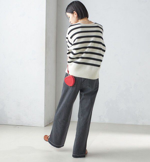 SHIPS for women「〈洗濯機可能〉サイド スリット ストレート デニム」|デニム|