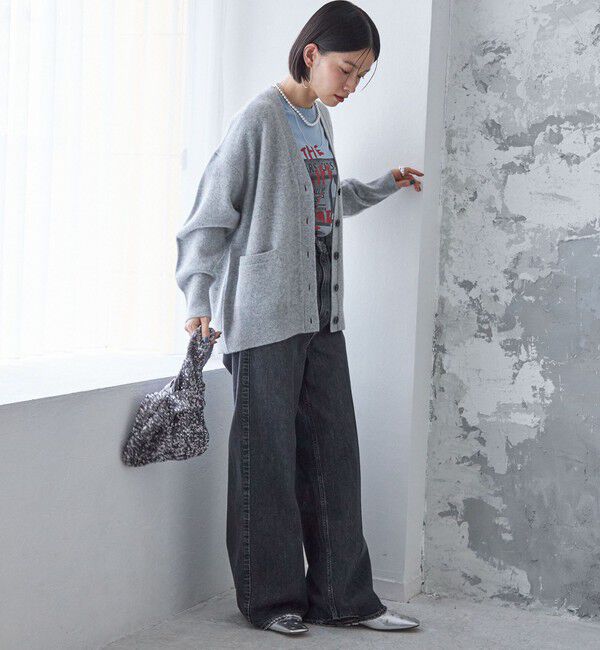 SHIPS for women「〈手洗い可能〉7G ウール カシミヤ Vネック カーディガン」|カーディガン|