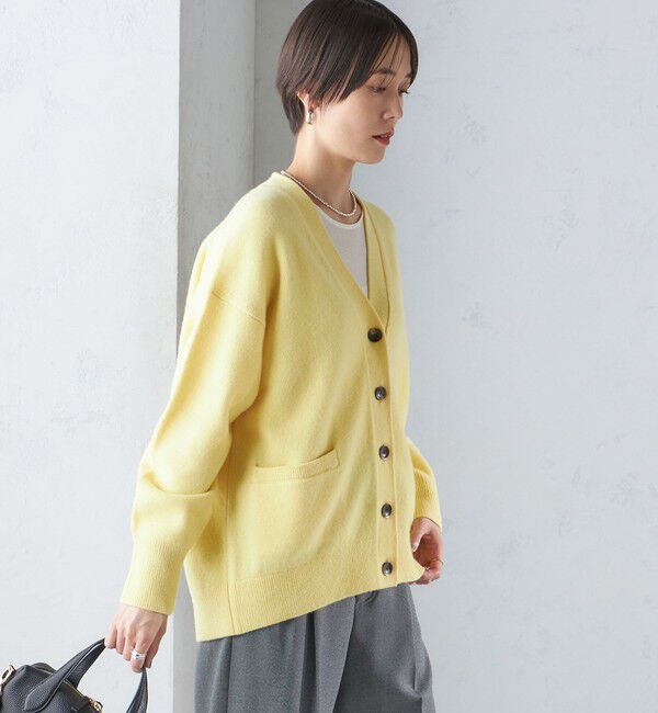 SHIPS for women「〈手洗い可能〉7G ウール カシミヤ Vネック カーディガン」|カーディガン|