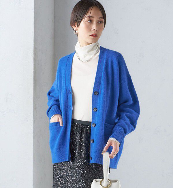 SHIPS for women「〈手洗い可能〉7G ウール カシミヤ Vネック カーディガン」|カーディガン|