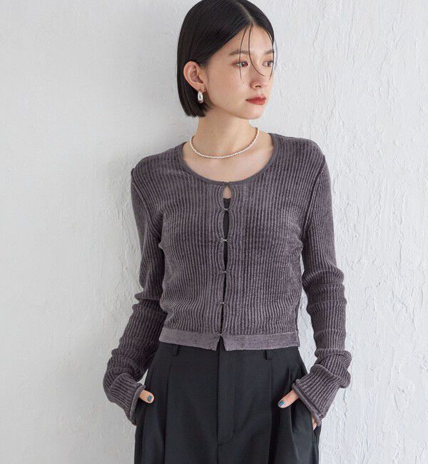 SHIPS for women「Wai＋:〈手洗い可能〉1/18ホック付 カーディガン」|カーディガン|