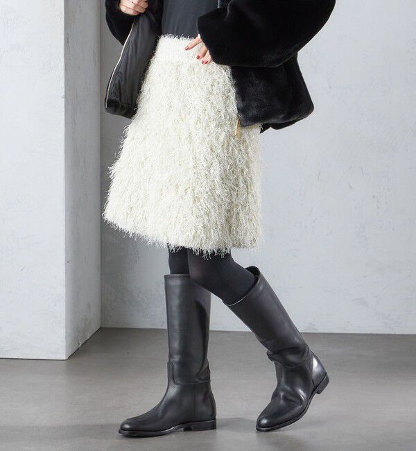 SHIPS for women「〈手洗い可能〉ラメ フリンジ ミニ スカート」|スカート|