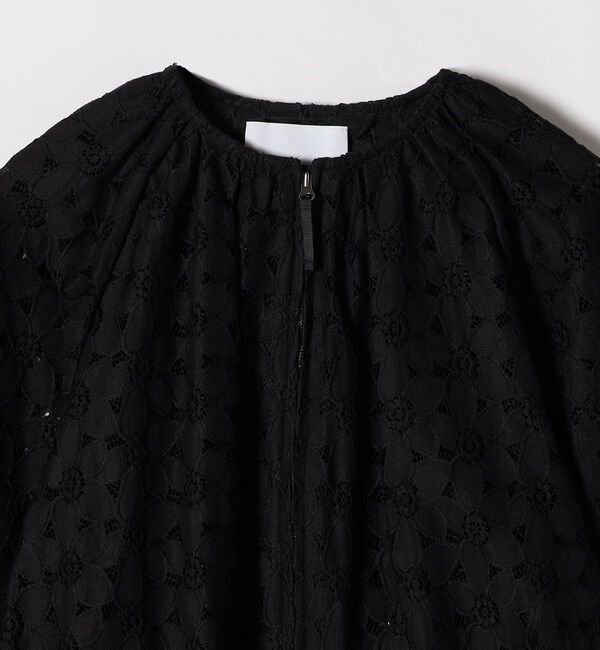 quaranciel「quaranciel:〈手洗い可能〉フラワー レース ジップ ブルゾン」|ブルゾン・スタジャン|