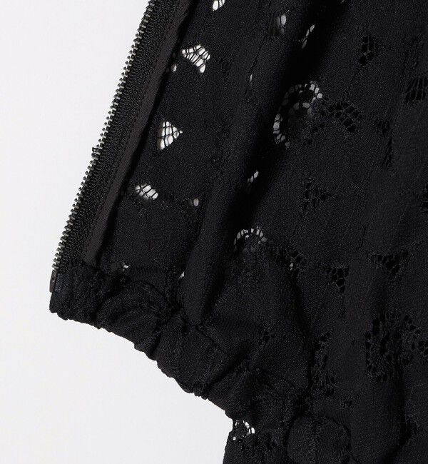 quaranciel「quaranciel:〈手洗い可能〉フラワー レース ジップ ブルゾン」|ブルゾン・スタジャン|