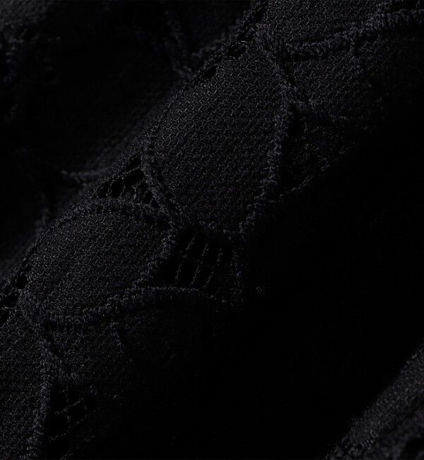 quaranciel「quaranciel:〈手洗い可能〉フラワー レース ジップ ブルゾン」|ブルゾン・スタジャン|