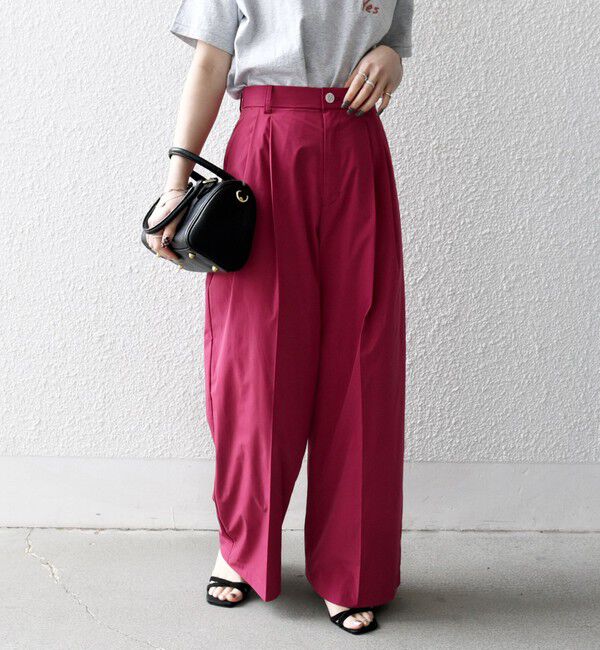 SHIPS any「SHIPS any:〈洗濯機可能〉タイプライター セミ ワイド タック パンツ」|その他|