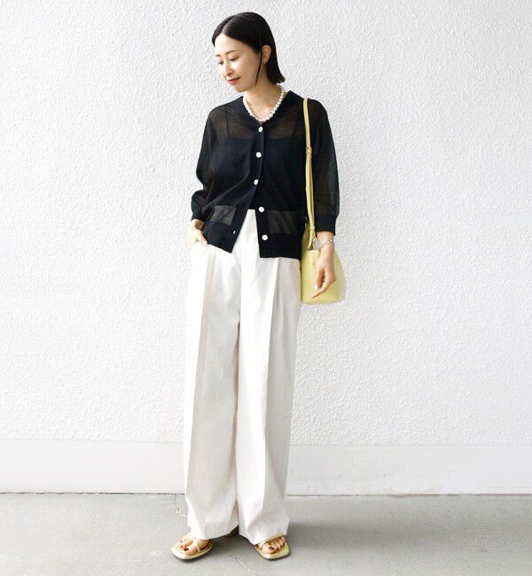 SHIPS for women「〈手洗い可能〉ラミー混 シアー カーディガン」|カーディガン|