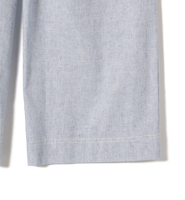 SHIPS for women「〈接触冷感・手洗い可能〉麻混 シャンブレー ウエスト ゴム ワイド パンツ」|その他|
