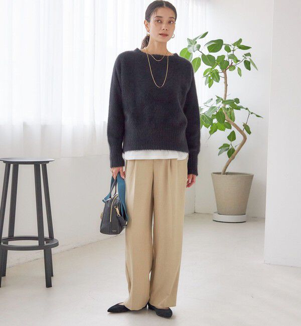 SHIPS for women「〈手洗い可能〉TUMUGITO(R) シャーク ツイード タック パンツ」|その他|