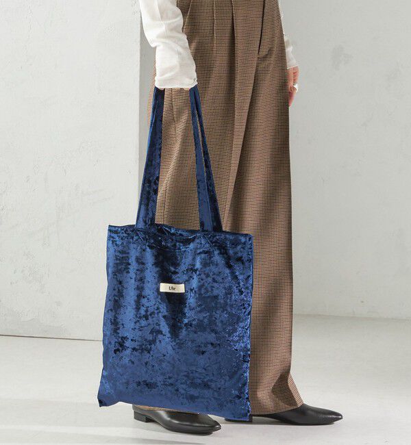 SHIPS for women「【SHIPS別注/PINK RIBBONチャリティー】Uhr: ポリエステル ベロア トート バッグ」|トートバッグ|