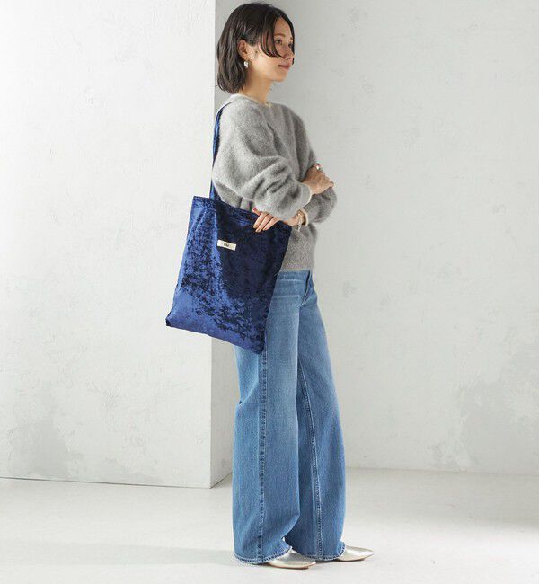 SHIPS for women「【SHIPS別注/PINK RIBBONチャリティー】Uhr: ポリエステル ベロア トート バッグ」|トートバッグ|