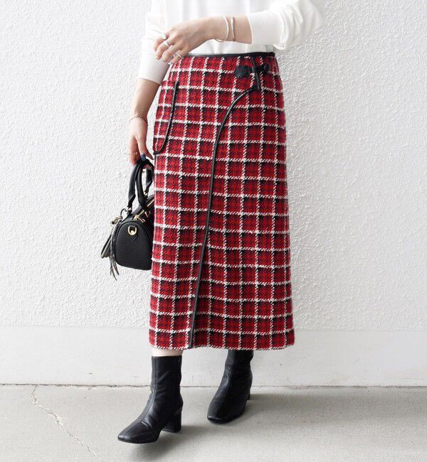 SHIPS any「SHIPS any: ブロック ツイード タイト スカート」|スカート|