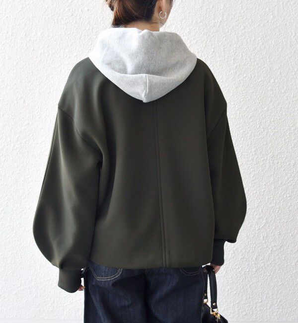 SHIPS any「SHIPS any:〈洗濯機可能〉ダンボール ノーカラー コンパクト ブルゾン」|ブルゾン・スタジャン|