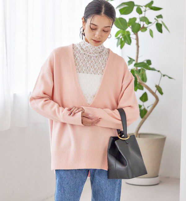 SHIPS for women「〈手洗い可能〉ウール カシミヤ Vネック プルオーバー」|ニット・セーター|