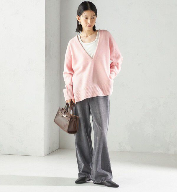 SHIPS for women「〈手洗い可能〉ウール カシミヤ Vネック プルオーバー」|ニット・セーター|