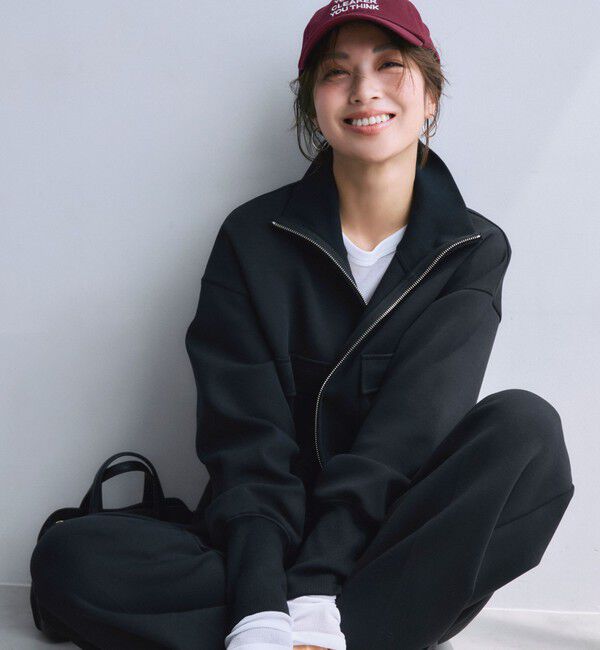 SHIPS for women「s.oyamadaコラボ:〈手洗い可能〉コットン エア ダンボール ブルゾン」|ブルゾン・スタジャン|ブラック