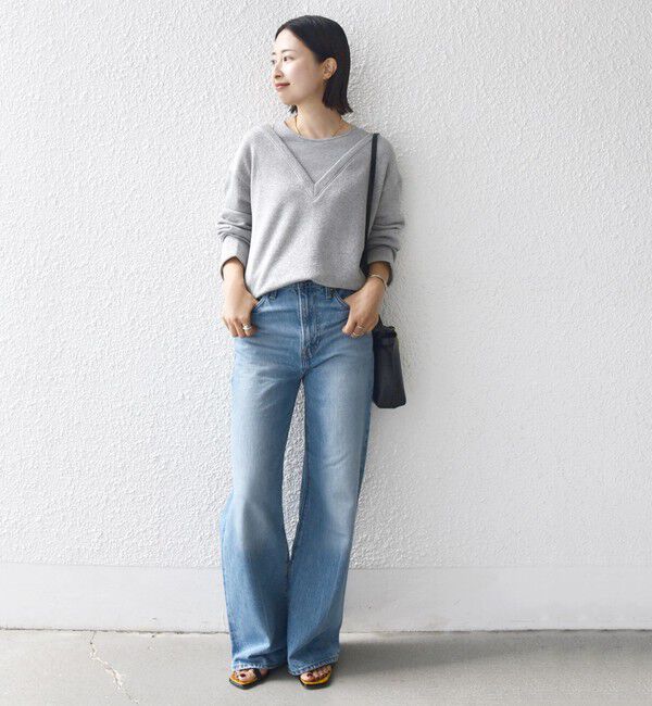 SHIPS for women「〈手洗い可能〉レイヤード デザイン ラメ メランジ 裏毛 プルオーバー」|スウェット・ジャージ|