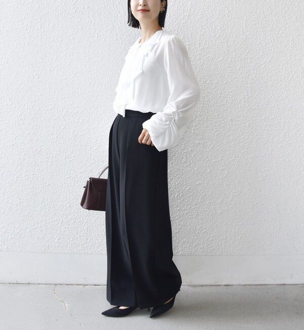 SHIPS for women「【SHIPS別注】troisiemeCHACO: 〈手洗い可能〉ラッフル フリル ブラウス（セレモニー対応可）」|シャツ・ブラウス|