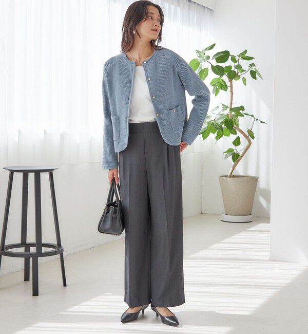 SHIPS for women「〈手洗い可能〉メルティ ウォーム タック ワイド パンツ」|その他|