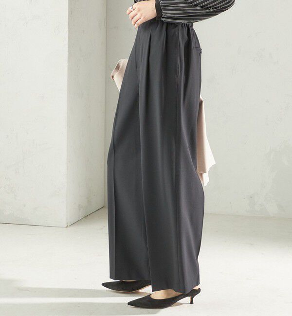 SHIPS for women「〈手洗い可能〉メルティ ウォーム タック ワイド パンツ」|その他|