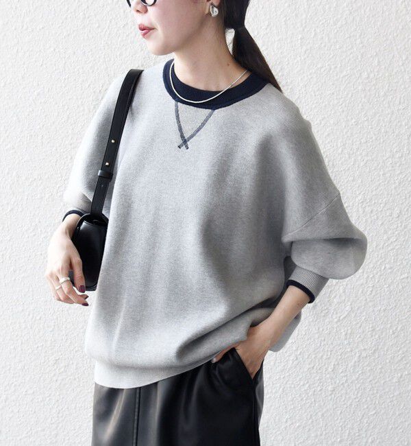 SHIPS any「SHIPS any:〈手洗い可能〉ダブルフェイス Vガゼット ニット プルオーバー」|ニット・セーター|