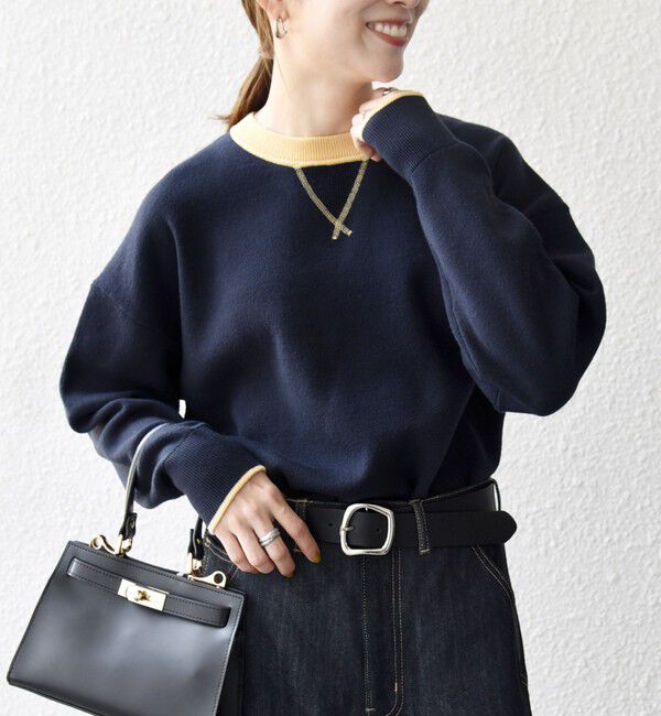 SHIPS any「SHIPS any:〈手洗い可能〉ダブルフェイス Vガゼット ニット プルオーバー」|ニット・セーター|