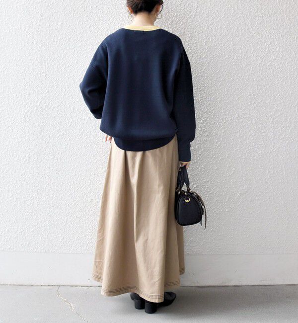 SHIPS any「SHIPS any:〈手洗い可能〉ダブルフェイス Vガゼット ニット プルオーバー」|ニット・セーター|