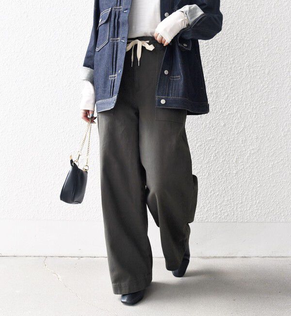 SHIPS any「SHIPS any:〈洗濯機可能〉ドロスト イージー ワイド ストレート ベイカー パンツ」|その他|